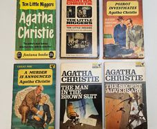 Vintage Agatha Christie Books x 6 - Vintage Crime Thriller Books - Vintage Paperback Books