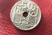 Rare 1949 Spain 50 Centimos coin