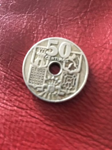 Rare 1949 Spain 50 Centimos coin
