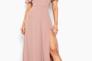 BOOHOO Chiffon Cut Out Maxi Dress Size 8!