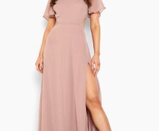 BOOHOO Chiffon Cut Out Maxi Dress Size 8!