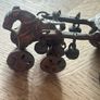 Antique Indian Brass Temple Toy Chariot / Ashtray (Heavy 613g) Image 7
