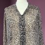 Omnes Size 8 Animal Print Chiffon Style Blouse Image 3