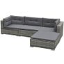 5 Piece Garden Lounge Set with Cushions Poly Rattan Grey (FREE SHIPPING) Image 4