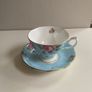 Royal Albert modern vintage  Polka  blue cup and saucer Image 2