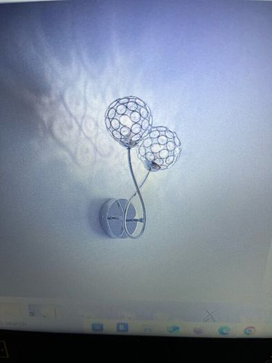 2 Brand New Chrome Wall Lights