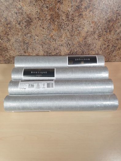 Graham Brown Boutique water silk plain silver luxury heavyweight Wallpaper 4 rolls