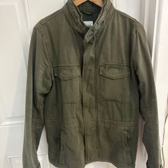 GAP Men Green Hidden Hood Military Jacket