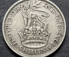 1927 United Kingdom 1 Shilling - George V silver coin