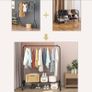 Clothing Garment Rack, 110 CM Metal Clothes Rail with Bottom Rack for Coats, Skirts, Shirts, Sweaters Image 3