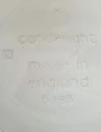 Candlelight England Milk Glass Canisters Flour & Biscuits vintage Jars Set