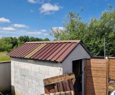 Corrugated Metal roof for shed