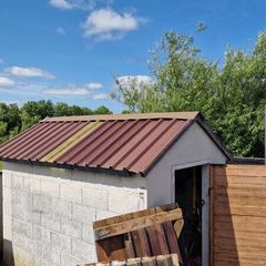 Corrugated Metal roof for shed