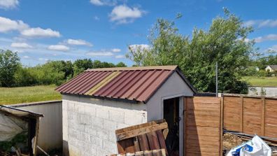 Corrugated Metal roof for shed