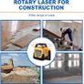Rotary Laser Level Kit, 360 Degree Automatic Self Leveling Red Beam Horizontal Laser Transit, with Aluminum Tripod & Grade Rod, 500m Image 6