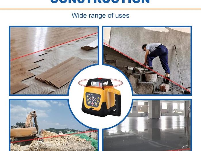 Rotary Laser Level 500m Self Leveling Remote Kit Leveling Transit Laser Level Red Beam for Construction