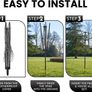 Rotary Washing Line | 45m Rotating Outdoor Washing Line | Heavy Duty Clothes Airer Outdoor | Garden Rotary Line | 4 Arm Rotary Washing Line | Washing Line Rotary with Ground Spike & Cover (FREE SHIPPING) Image 3