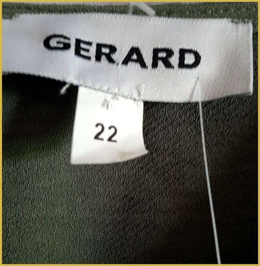 GERARD Ladies Asymmetrical Khaki Frill Vest/Top. BNwOT.
