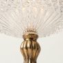 Vintage Textured Glass & Brass Pendant Light Image 2