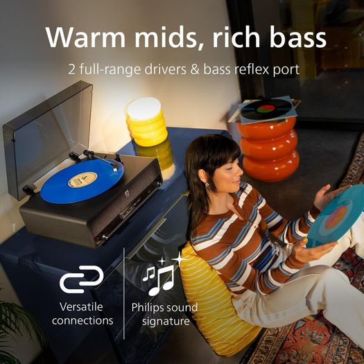 Philips Century Bluetooth Turntable Record Player