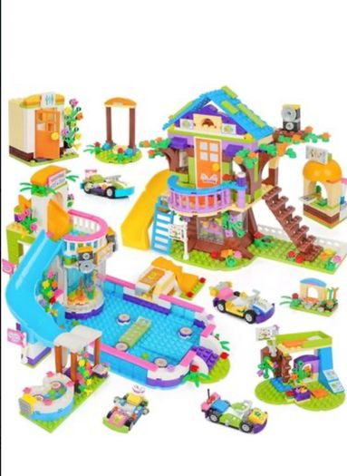 Building Bricks Set: Friends Treehouse Summer Pool Part