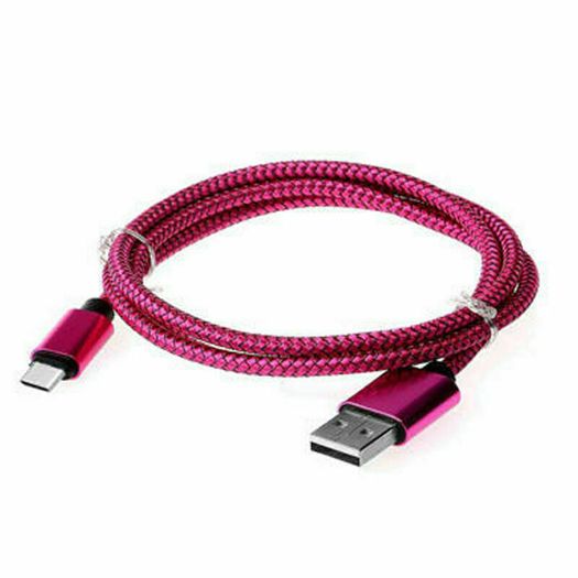 2 x USB-C Fast Charging QC 3.0/2.0 (1.0 M) & Data Sync Nylon Braided Cable (Brand New/Warranty)
