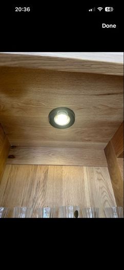 Solid oak glass cabnet