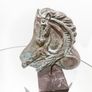 Horse Sculpture - Patinated Bronze, Marble (Signed) Image 6