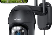 360 Degree Security Camera Outdoor, 25m Colorful Night Vision Wireless WiFi Wired CCTV Camera System,Motion Intelligent Auto Track Home PTZ Camera,Pan Tilt,1080P,2-way Audio,IP66,Siren,Support