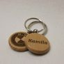 Custom Personalised Car Logo Symbol Harley BMW Honda Keychain Keyrings Gift Wood laser engrave Image 2