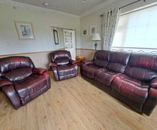 3 Piece Wine Leather Couch Suite