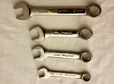 Snap-on Stubby wrenches 11/14/15/16 mm