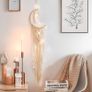 NEW SALE | Macrame Wall Hanging with LED Light,Moon Dream Catcher Woven Tapestry Bohemian Home Decor Wedding Party Ornaments Craft Gifts,Interior Holiday Decorations Christmas Decoration Image 3