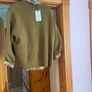 Zara Olive Green Oversized  V Neck Jumper  Size Large Image 5