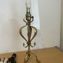 Art Noveau EFESCA Brass and copper table lamp with twisted cable c1910 Image 3