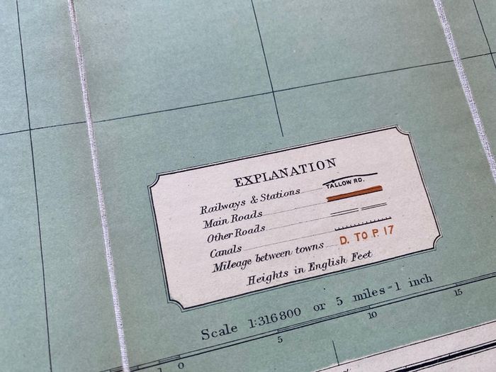 Antique Road & Cycle map Donegal