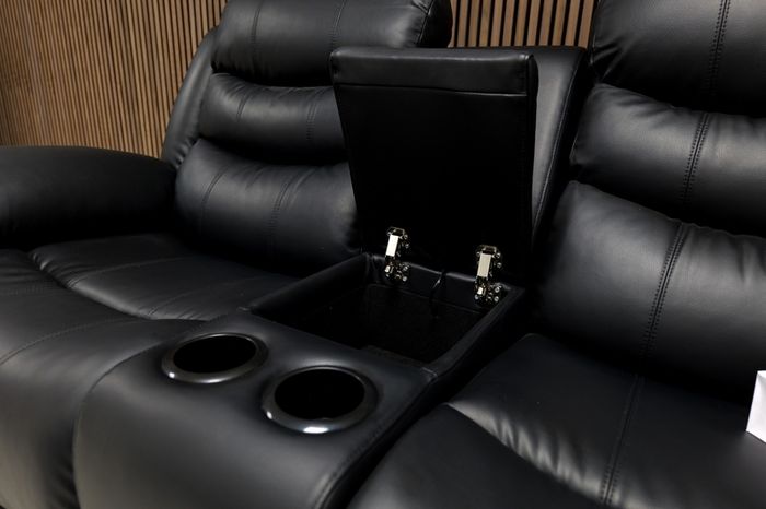 Roma Leather Wireless Charging Recliner Sofa Set