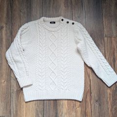 Next Boys Cream Cable Knit Jumper Size 6-7 years