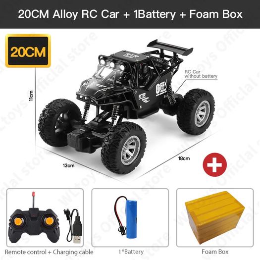 ZWN 4WD RC Car With Led Lights 2.4G Radio Remote Control Cars Buggy Off-Road Control Trucks Boys Toys for Children
