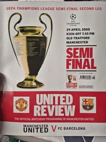Manchester United collectors champions league programmes