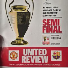 Manchester United collectors champions league programmes