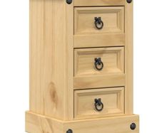 Bedside Cabinet Corona 35x32.5x58 cm Solid Wood Pine