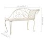 Garden Chaise Lounge | Antique White | Metal | Decorative Inlays Image 2