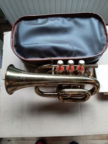 Vintage Kuhnl and Hoyer Pocket Trumpet - made in Germany