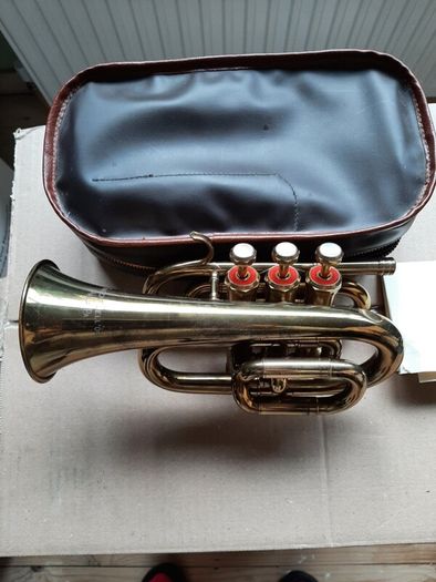 Vintage Kuhnl and Hoyer Pocket Trumpet - made in Germany