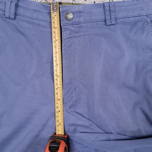 Meyer Rio Light Blue Cotton Straight Fit Chino Trousers W36 L31