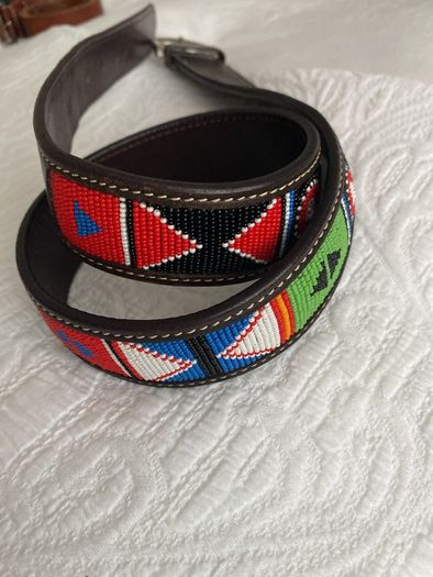 Belt Leather Belt Hand made Hand beaded
