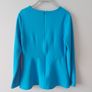 GALLERY cobalt blue peplum top Image 5