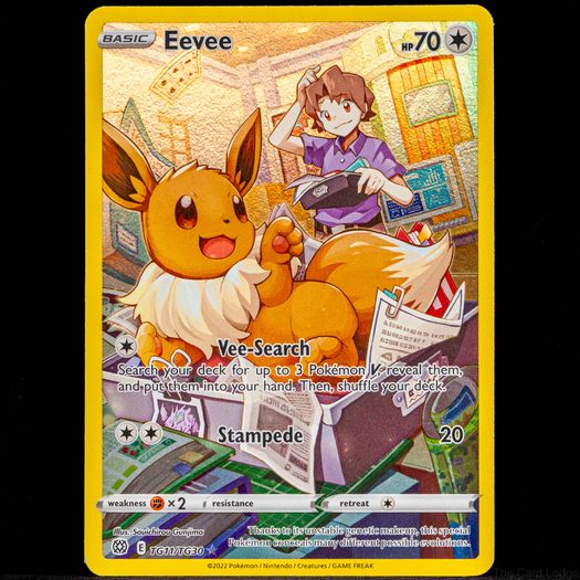 Eevee TG11/TG30 Full Art Trainer Gallery Rare Holo Brilliant Stars SWSH Pokemon Card