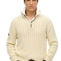 Superdry Aran zip top